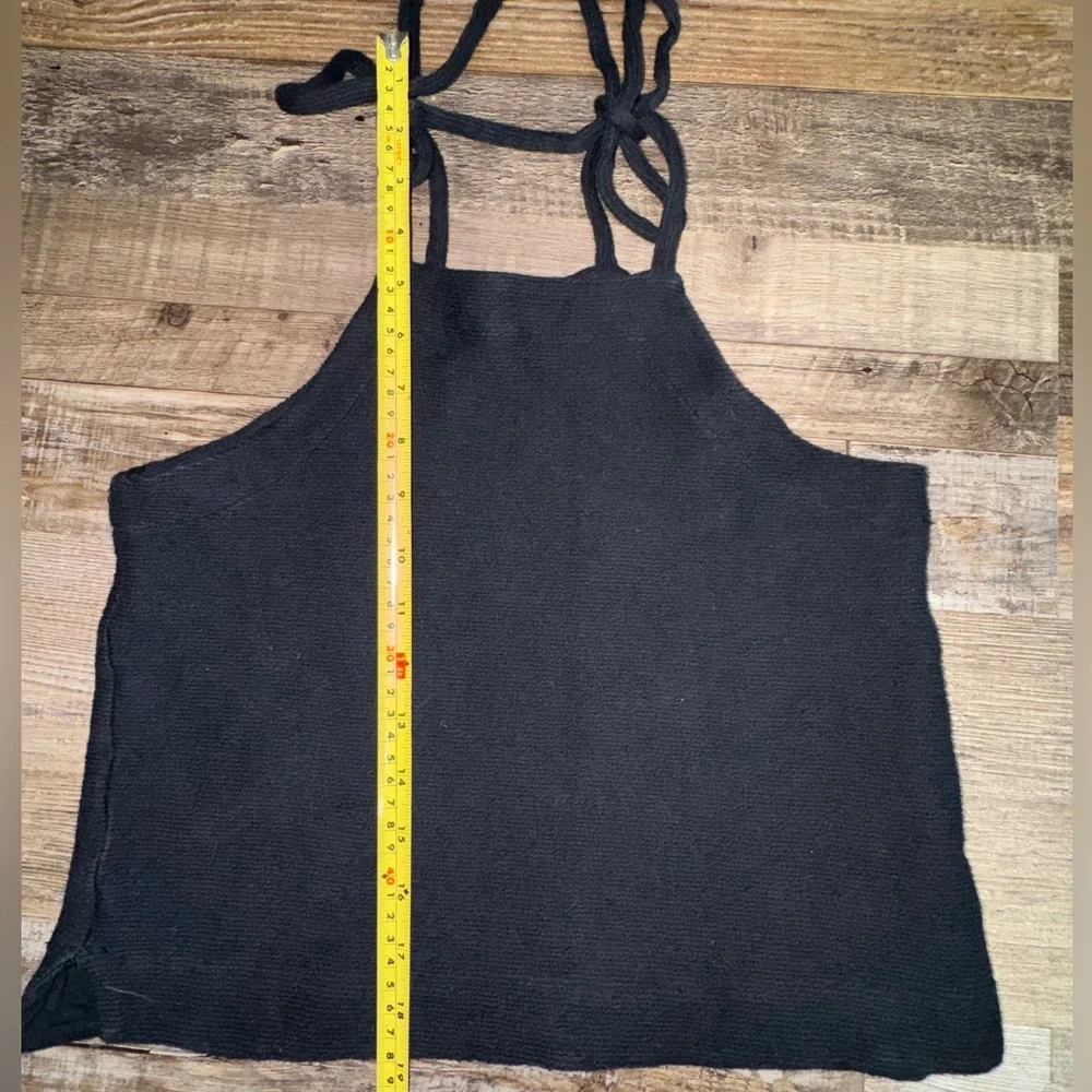 Madewell Texture & Thread Small Black Tie Strap Tank Swing Top - Picture 9 of 9